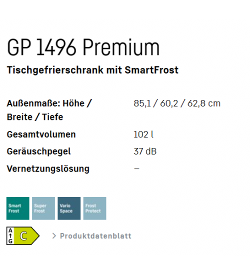 LIEBHERR利勃海尔GP 1496 Premium独立式冰箱 